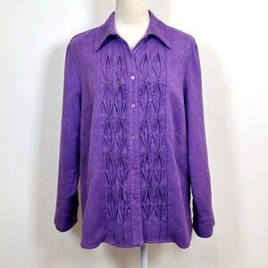 Vintage Allison Daley Purple Button Shirt